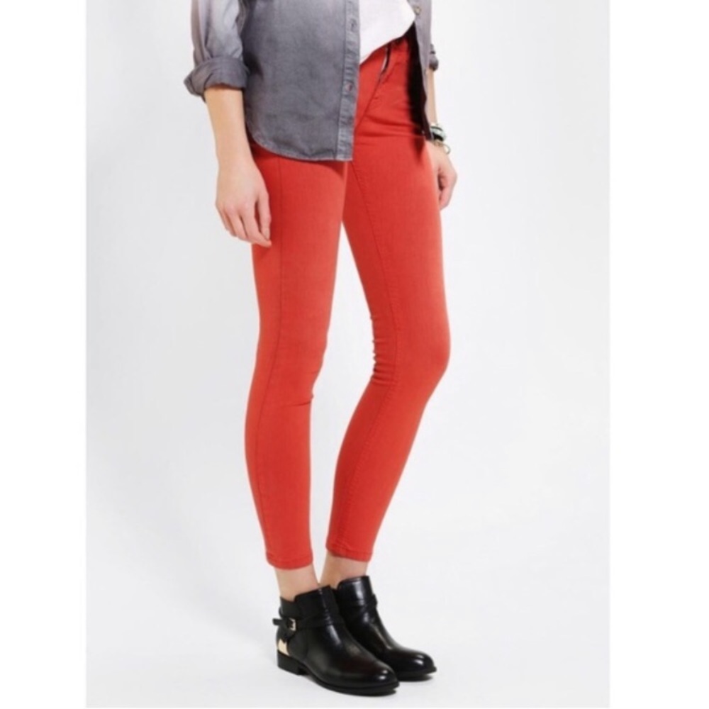 Urban Outfitters BDG Mid Rise Twig Ankle Red Jeans